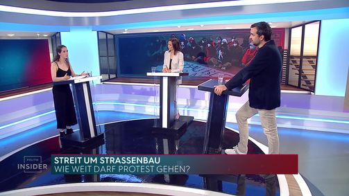 PULS 24 Die Politik-Insider  PULS 24 Politik-Insider 2022 - rechtefrei Folge 20: Die Politik-Insider: Wie weit darf Protest gehen?