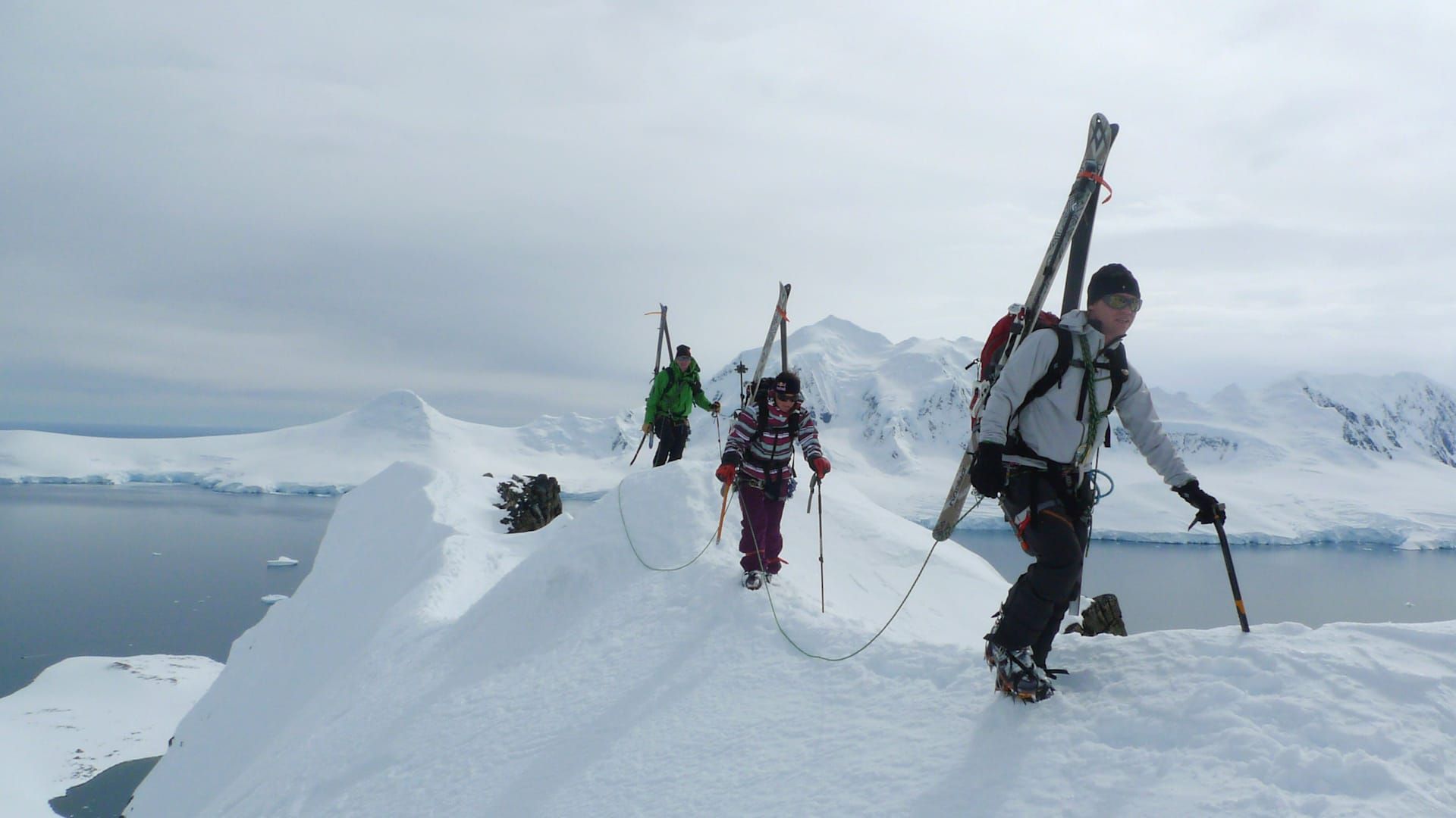 Skifahren in der Antarktis