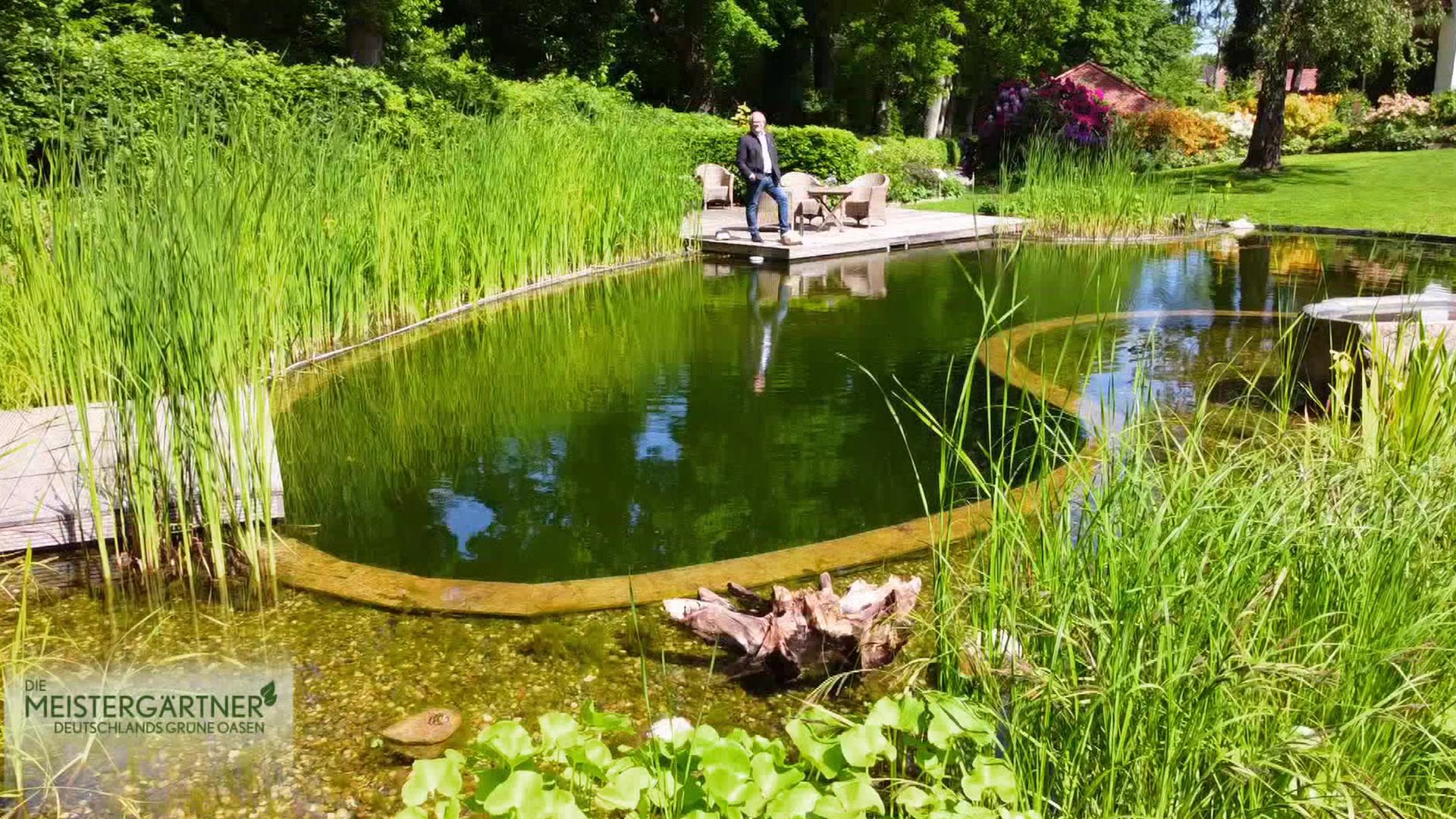 Ein Gartenhaus im Hang