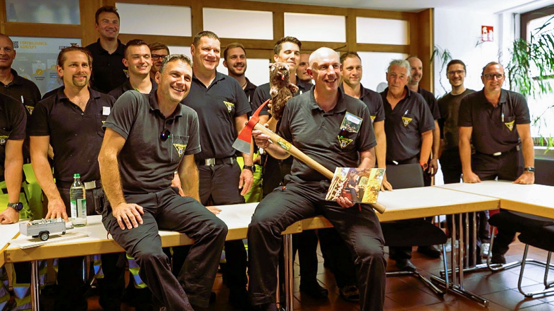 Höhenrettung in der Fußball-Arena