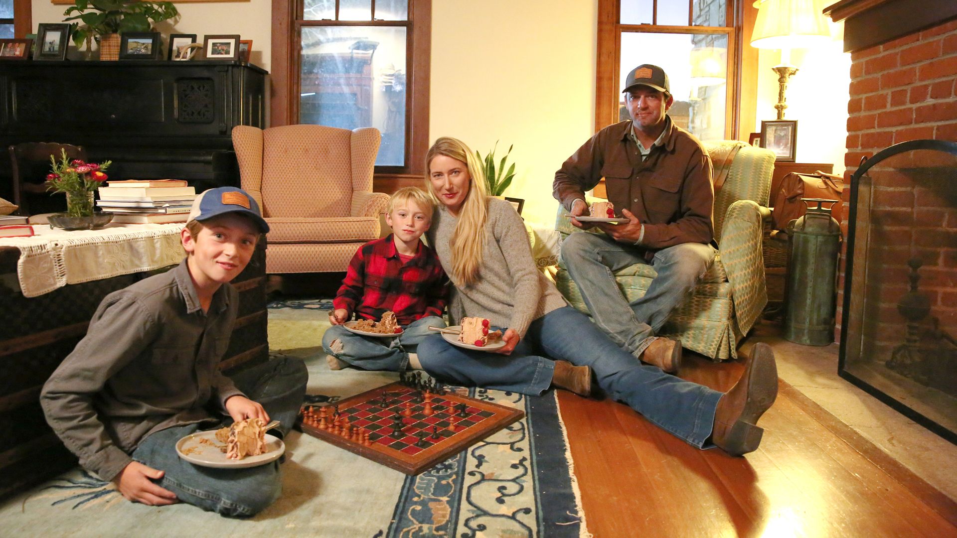 Schokokuchen am Kaminfeuer