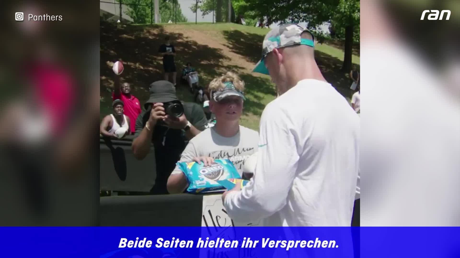 Oreos gegen Schuhe! Panthers-Fans dealen mit McCaffrey