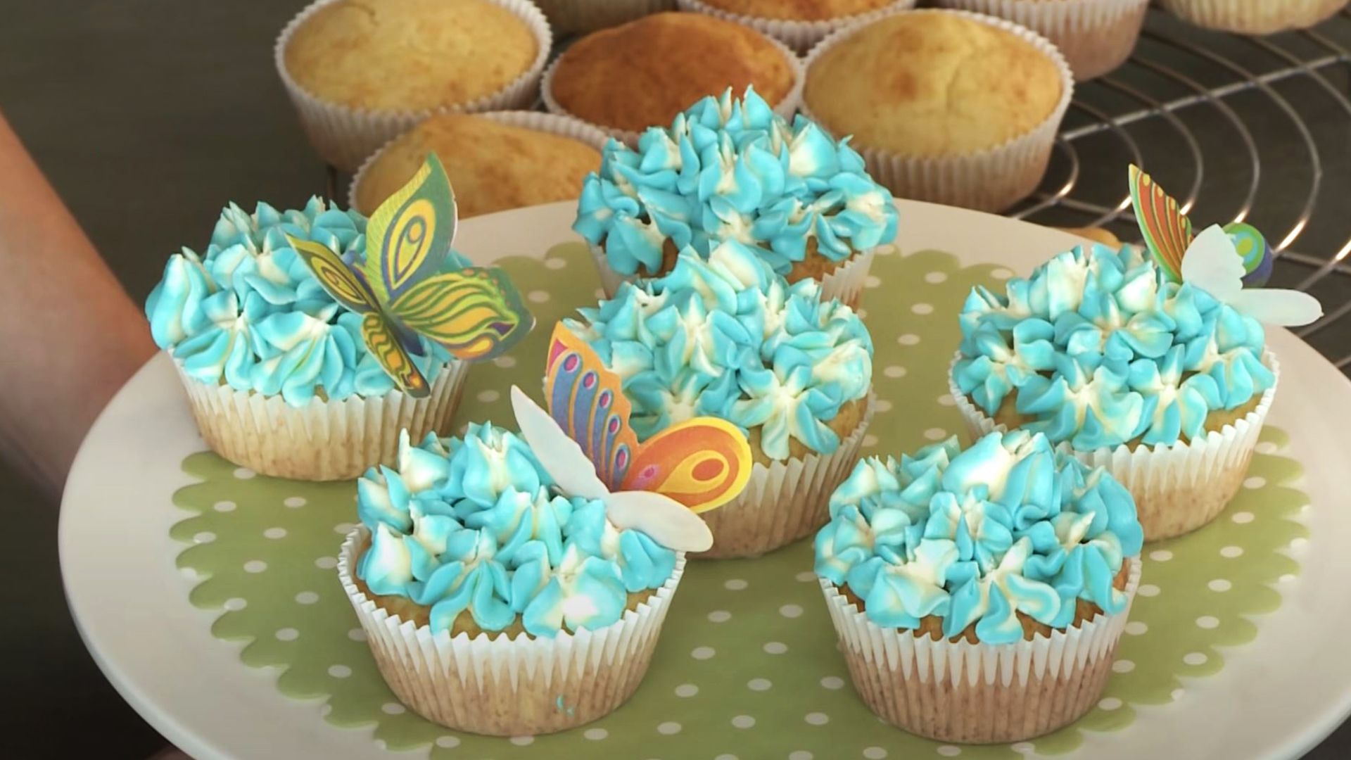 Zitronen-Cupcakes / Hyazinthen Dekoration / Blumen Cupcakes / Flower Cupcakes