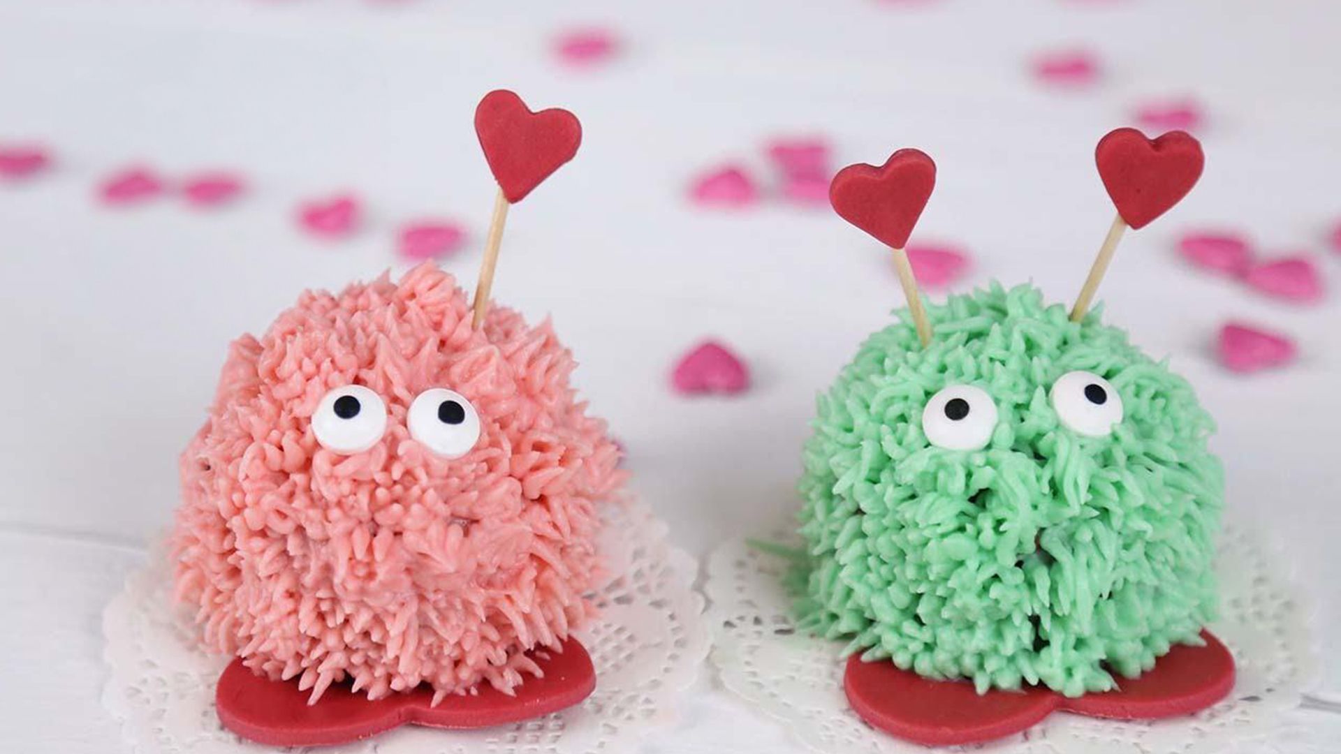 Valentinstags-Muffins - kleine süße Puschel zum Verschenken 