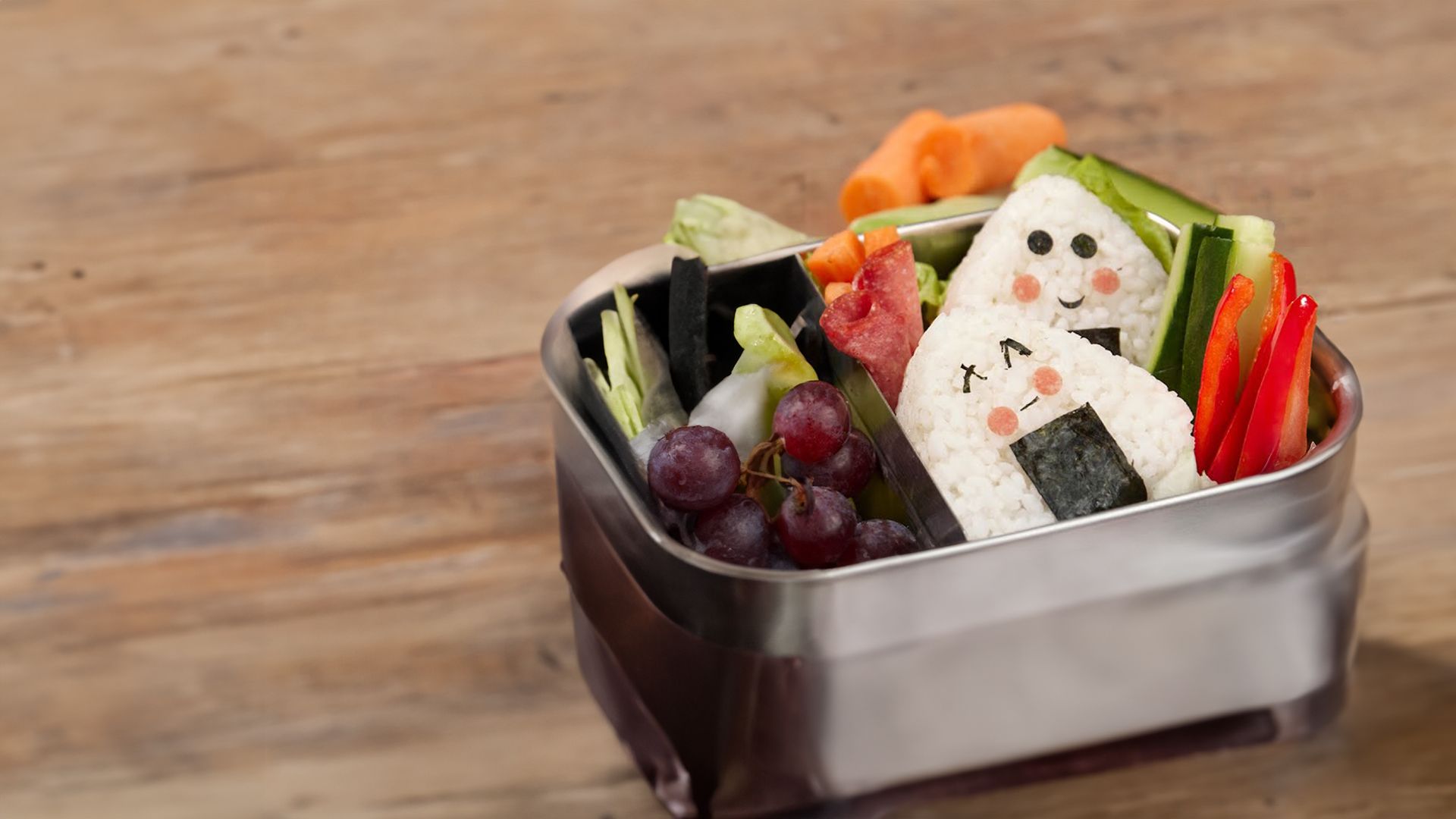Gefüllte Japanische Reisbällchen - Murats 5 Minuten Onigiri! Bento Box