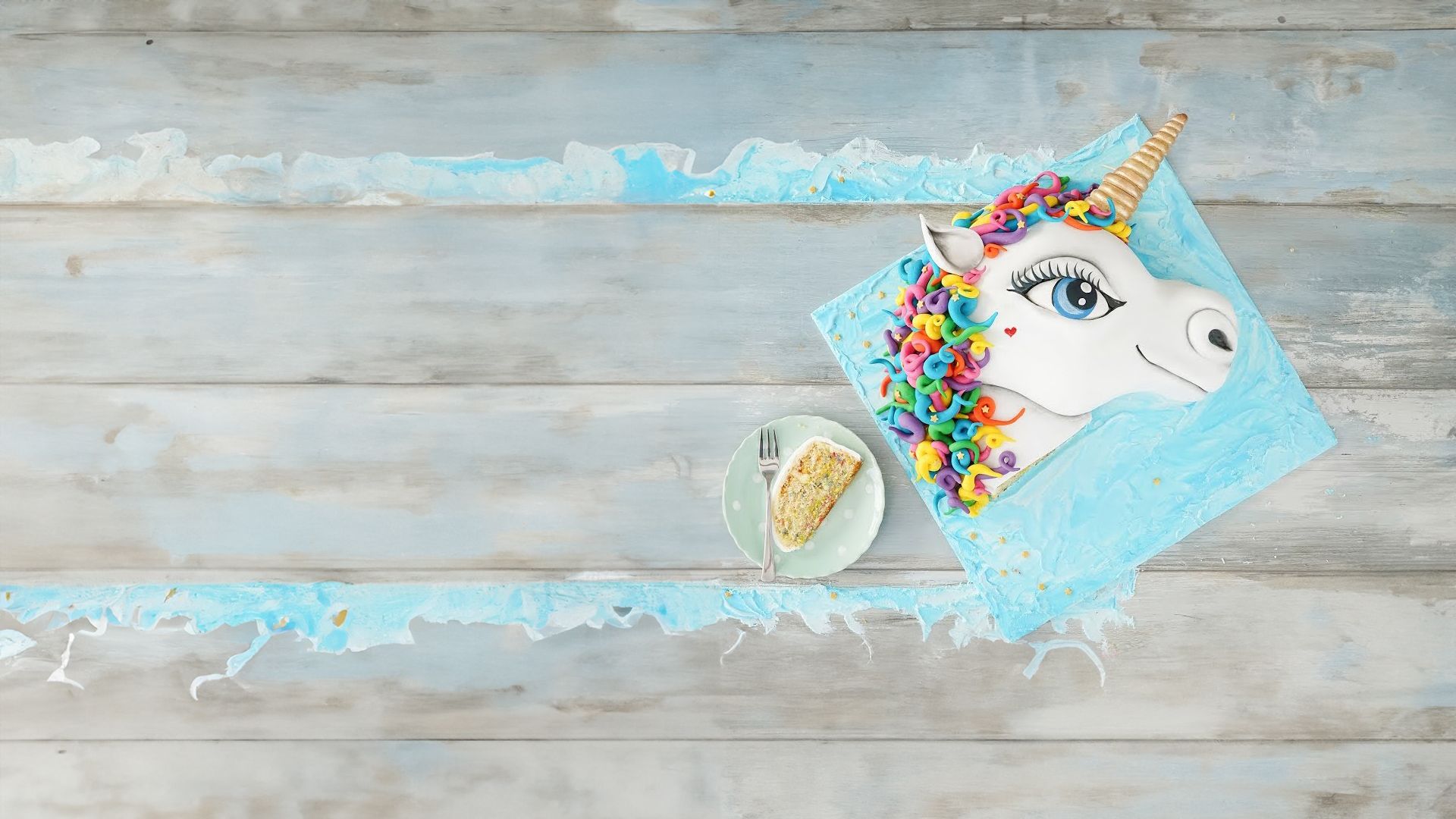 EINHORN 3D Torte / Unicorn Cake / Regenbogen Motivtorte