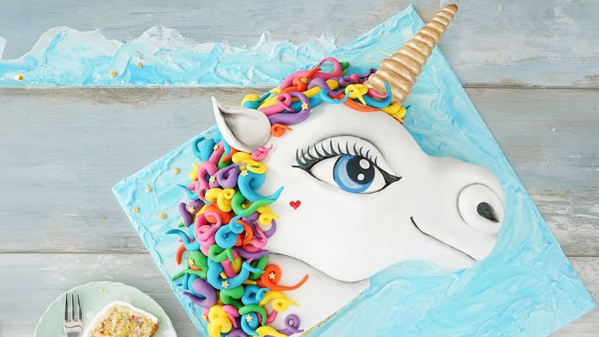EINHORN 3D Torte / Unicorn Cake / Regenbogen Motivtorte
