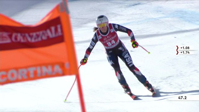 Skiweltcup: Abfahrt der Damen Cortina (ab Startnummer 34)