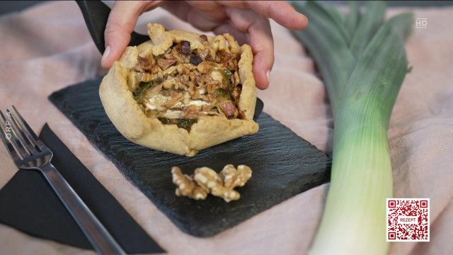 Lauch-Galette aus dem Ofen