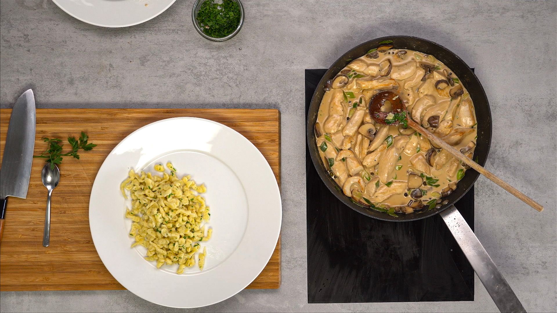 Geschnetzeltes mit Spätzle