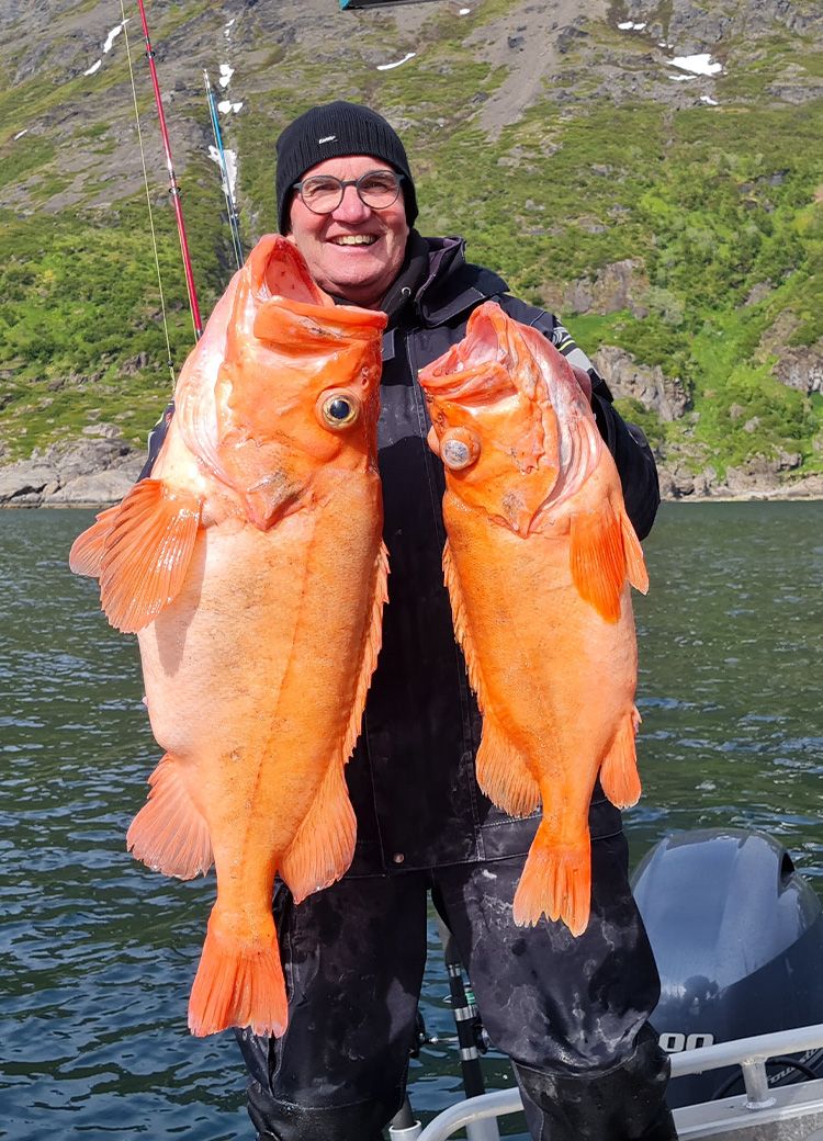 Meeresangeln in Norwegen - Fischen mit Stein als Gewicht