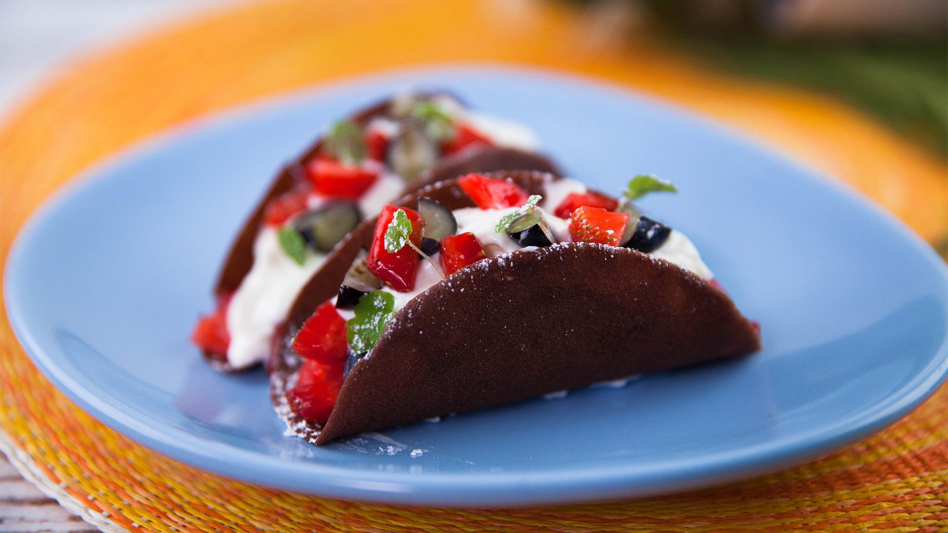 Exotische Schokoladen-Tacos