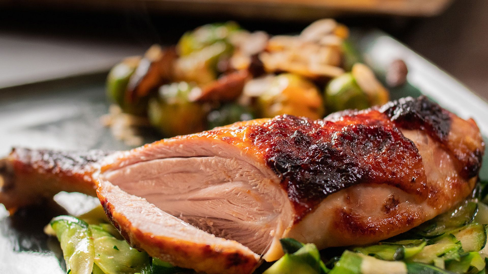 Gebackenes Hähnchen mit Honig Marinade