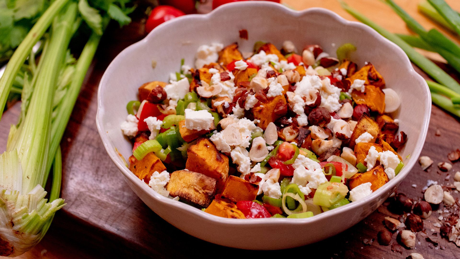 Süßkartoffel-Sellerie Salat