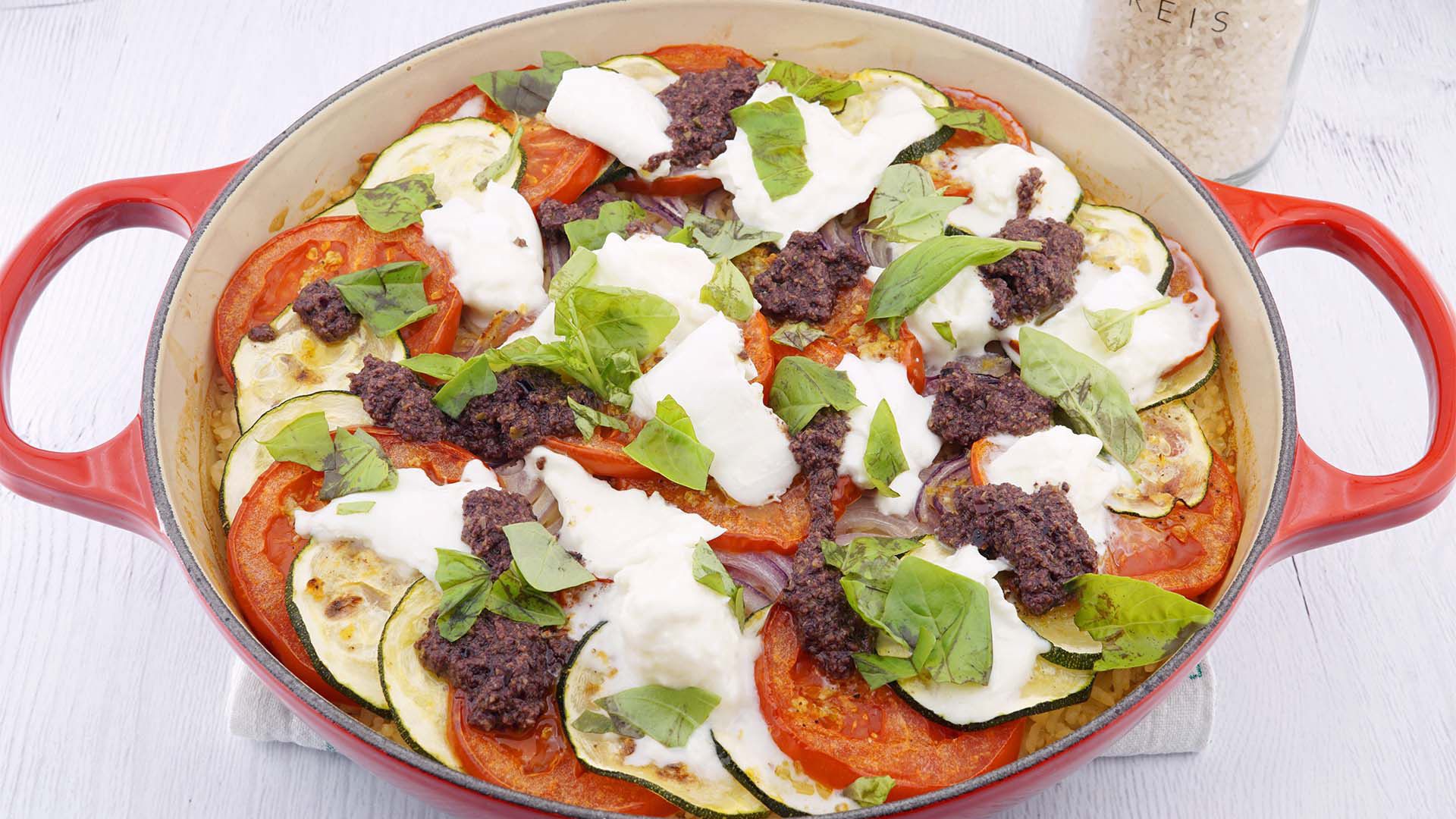 Mediterrane Gemüse-Reis-Pfanne