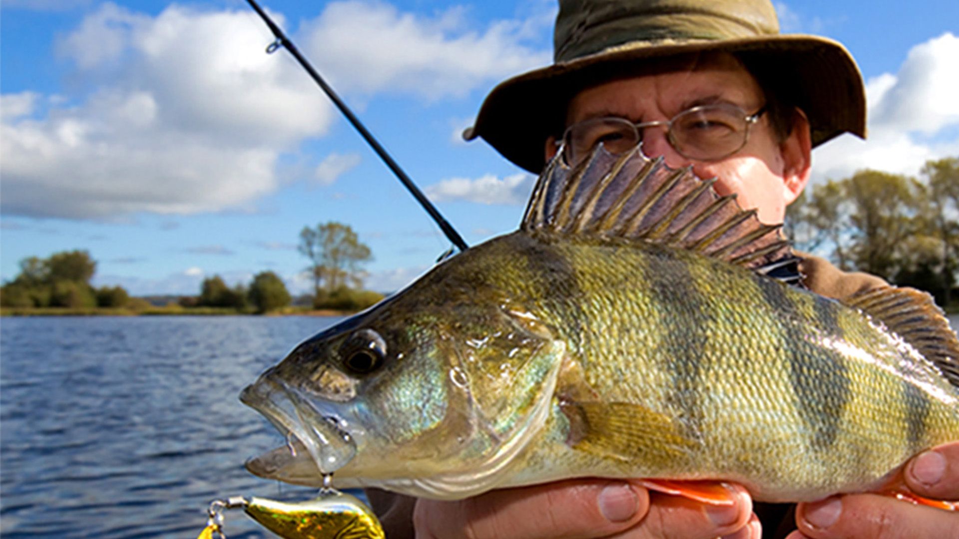 Angeln auf Barsch im Herbst