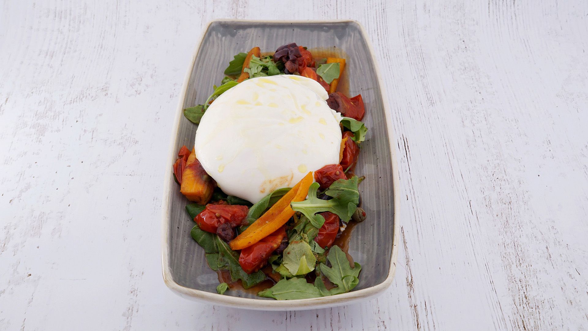 Süß-Saures Snackgemüse mit Burrata