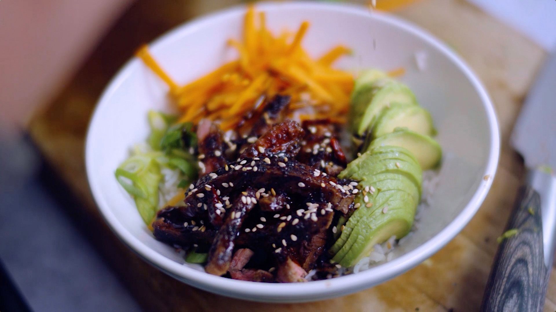 Asiatische Steak-Bowl