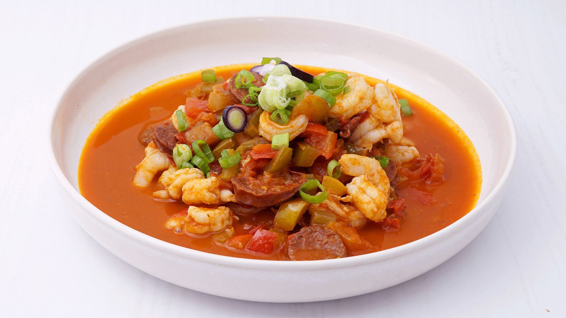 Paprika Shrimp Gumbo mit Chorizo