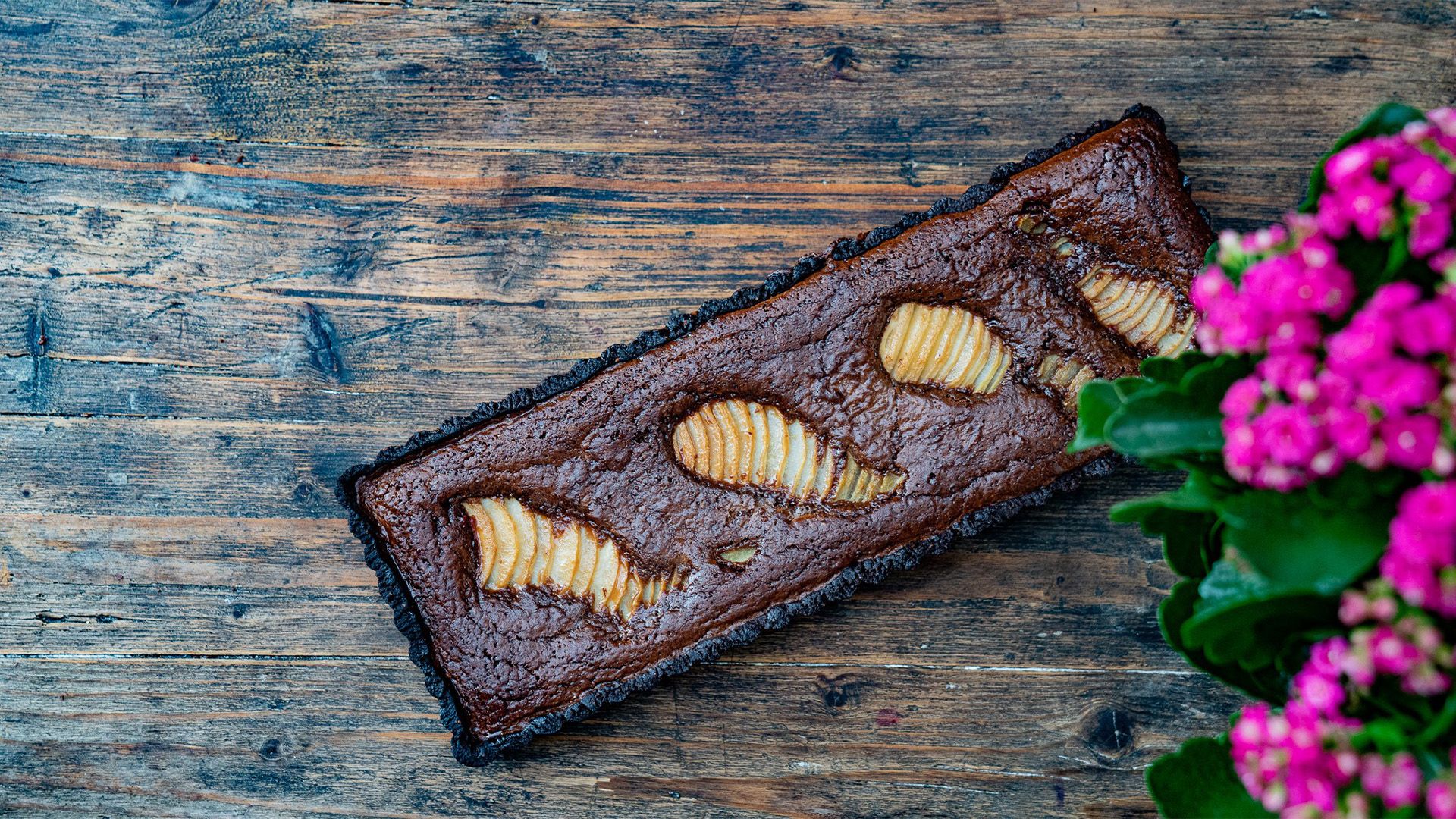 Birnen-Schokotarte