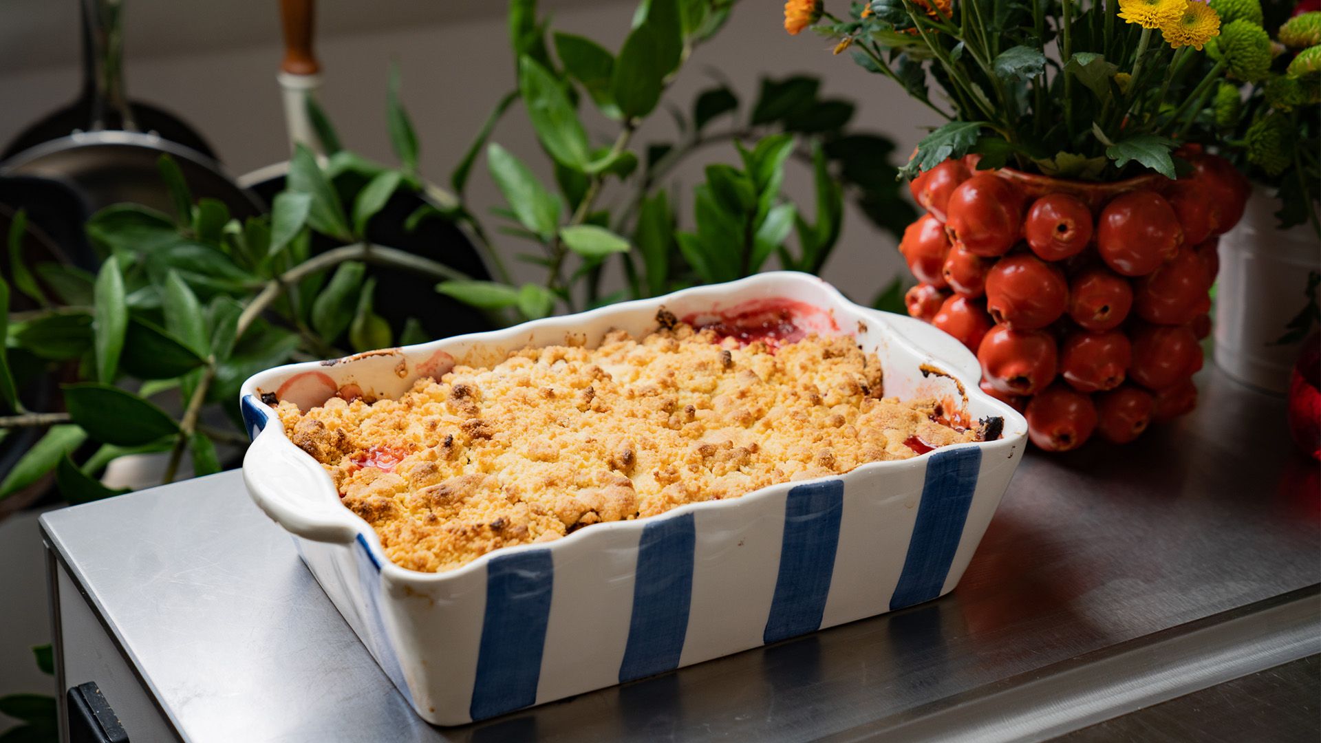 Pirsich-Zwetschgen Crumble