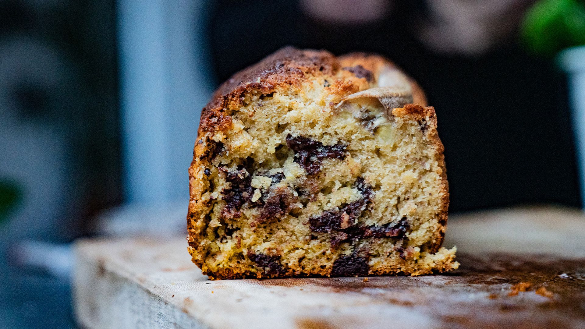 Bananenbrot mit Schokostücken