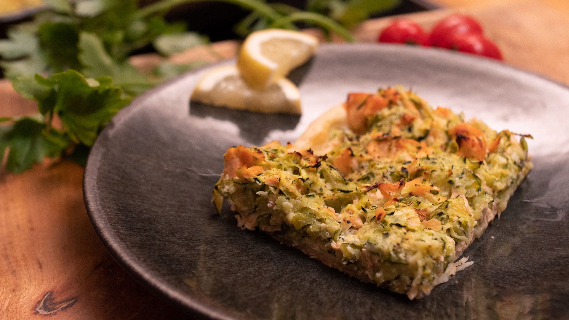 Zucchini-Lachs Auflauf aus nur 5 Zutaten