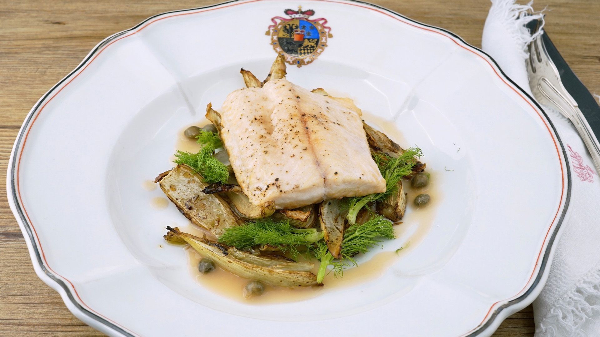 Alpenlachs mit Zitronen-Kapern-Butter