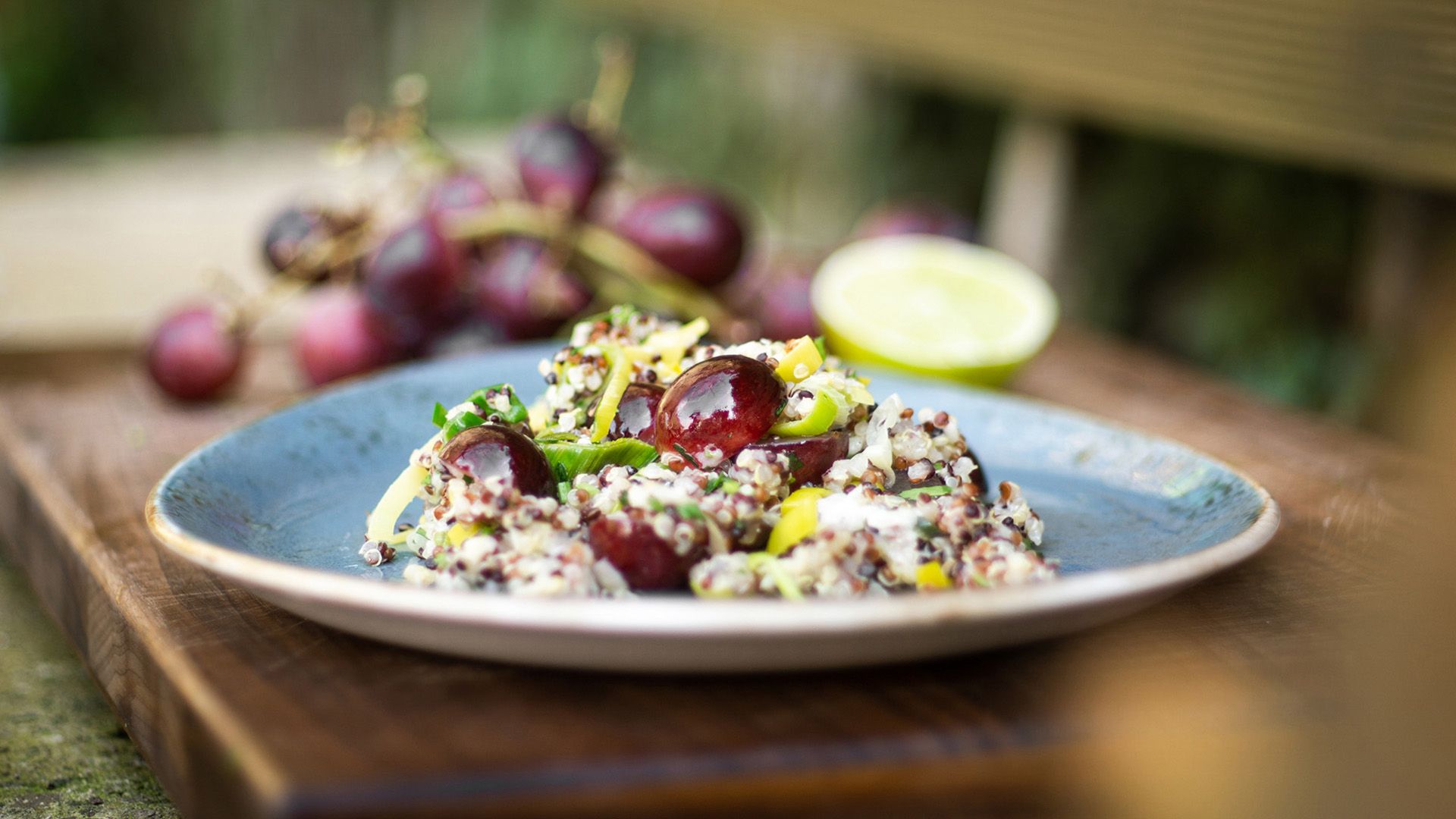 Quinoa Salat mit Trauben