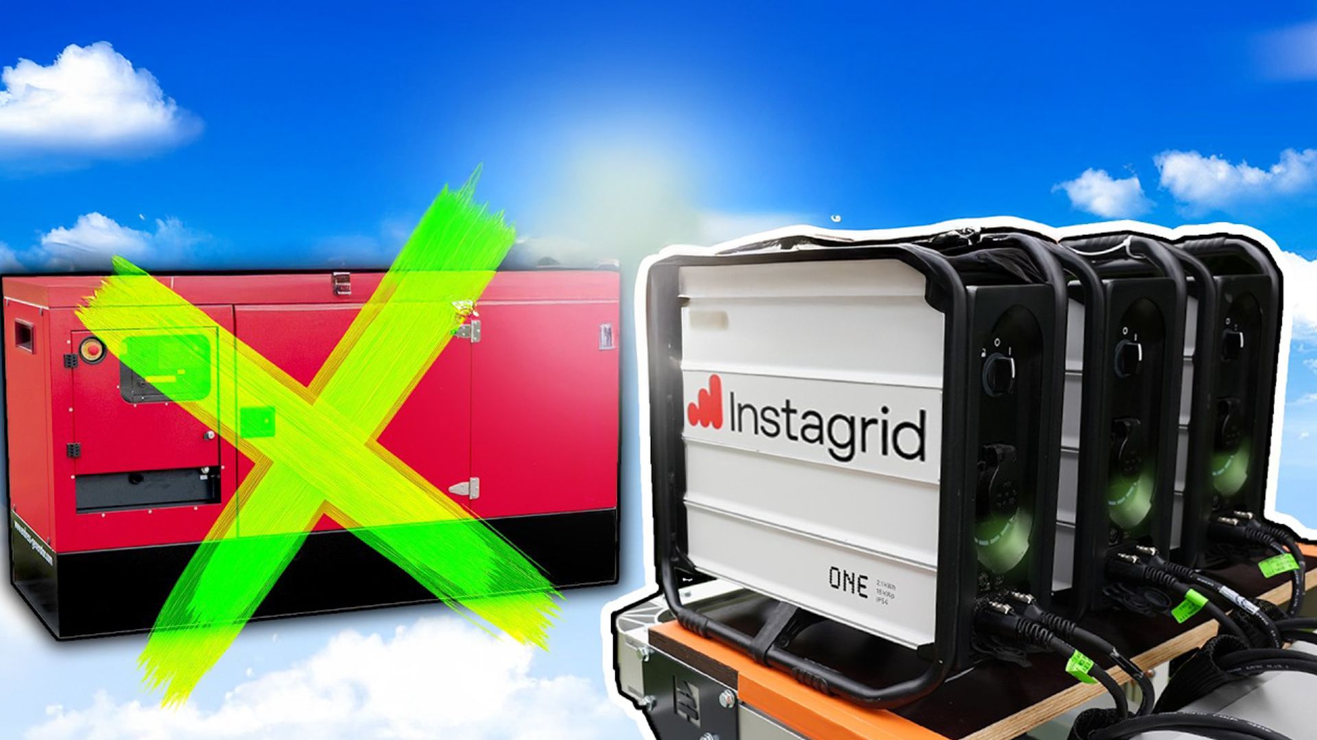 20 Kilo AKKU schlägt 1000 Kilo Stromerzeuger! Neue 400V Instagrid im Praxis TEST