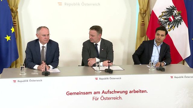 Pressefoyer nach dem Ministerrat