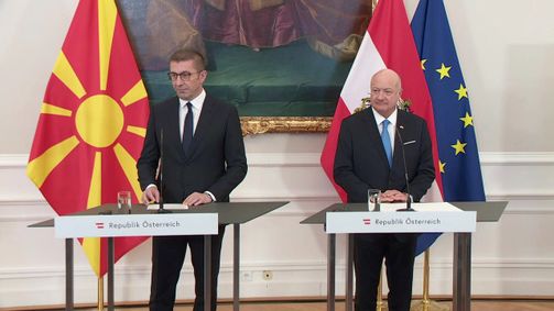 Live Spezial Live Spezial Folge 141: Nordmazedonischer Ministerpräsident Mickoski in Wien: Pressekonferenz