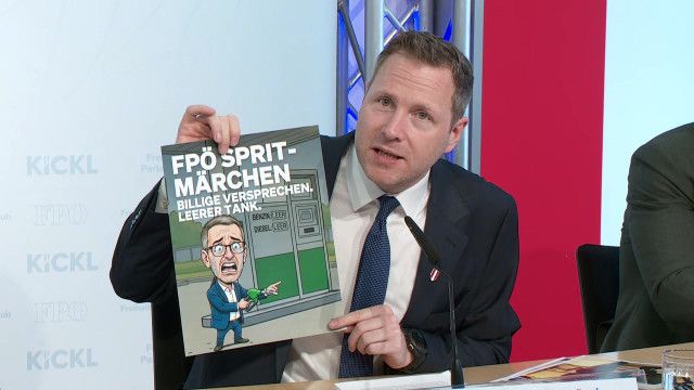 Pressekonferenz der FPÖ: "Spritpreissenkung: FPÖ-Plan statt Regierungsmärchen"