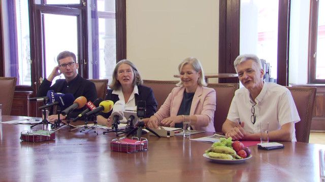 Pressekonferenz: "Wir machen weiter - KPÖ und Grüne stellen Koalition vor"