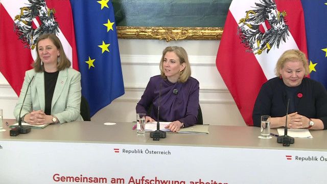 Pressefoyer nach dem Ministerrat