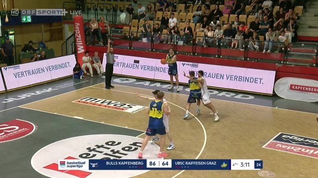 Basketball Herren Superliga Semifinale 1: Kapfenberg - UBSC Graz