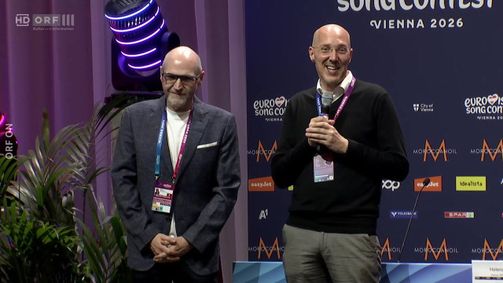 Pressekonferenz zum Song Contest 2025 Pressekonferenz zum Song Contest 2025 Folge 10: Pressekonferenz zum ESC 2026 (1/6)