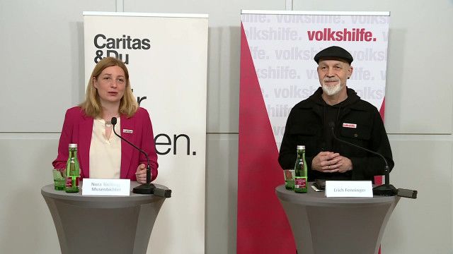 Pressekonferenz von Caritas und Volkshilfe zu österreichweiter Umfrage zu sozialen Kürzungen