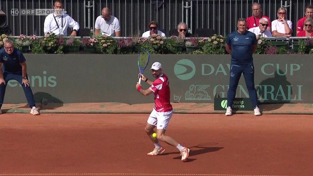 Tennis Davis-Cup Qualifiers 2. Runde - Tag 1: Österreich - Belgien, Highlights