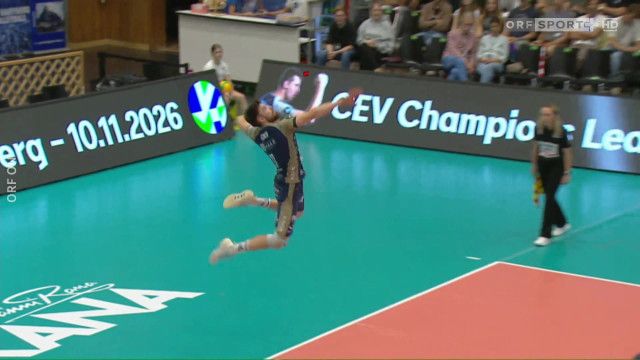 Volleyball Herren Internationales Turnier kleines Finale: Hartberg - Ljubljana, Highlights