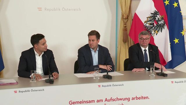 Pressefoyer nach dem Ministerrat