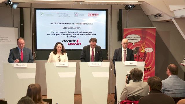 Pressekonferenz "Her mit Leer II" - Entsorgung von Lithium-Akkus