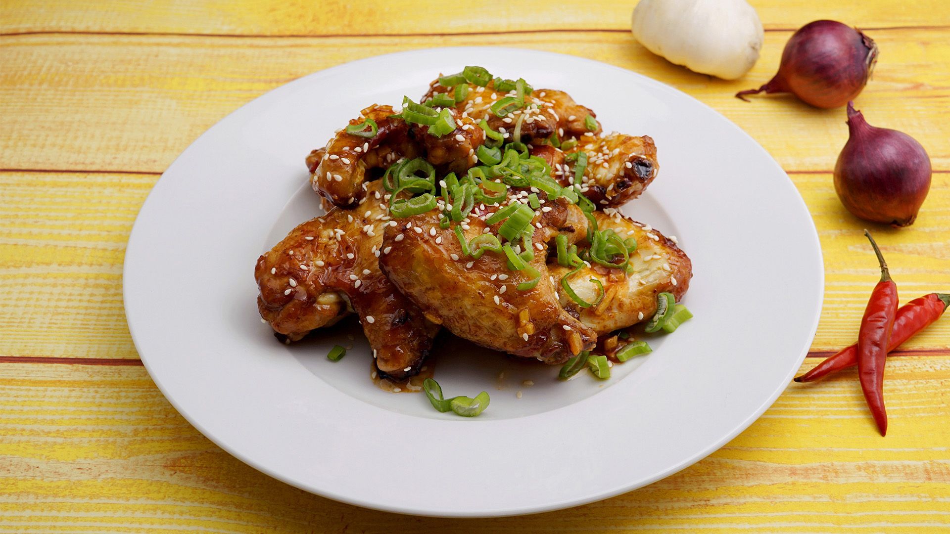 Koreanisch marinierte Chicken Wings