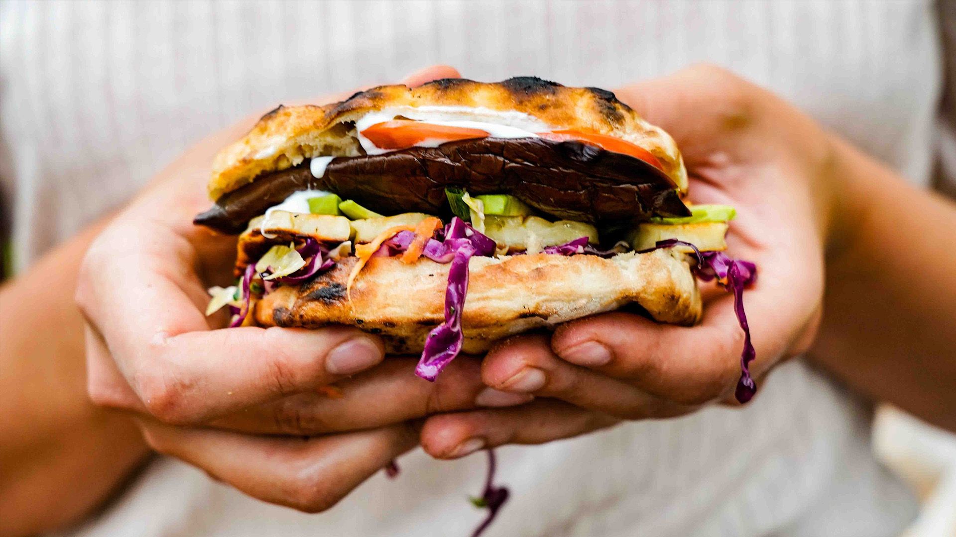 Halloumi-Pitasandwich