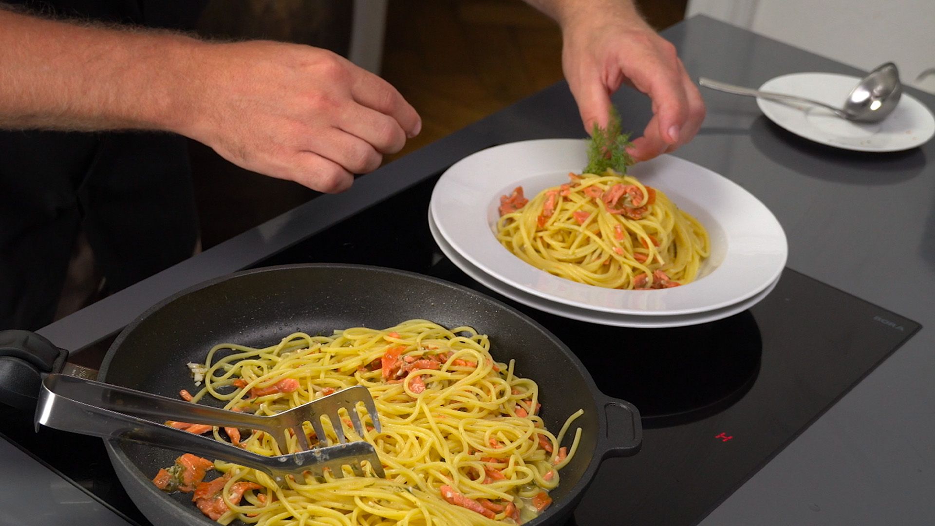 Sommerliche Limonen - Wildlachs Pasta