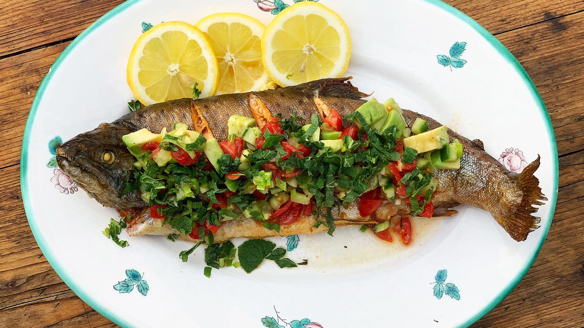 Zitronenlachs mit Pico de Gallo