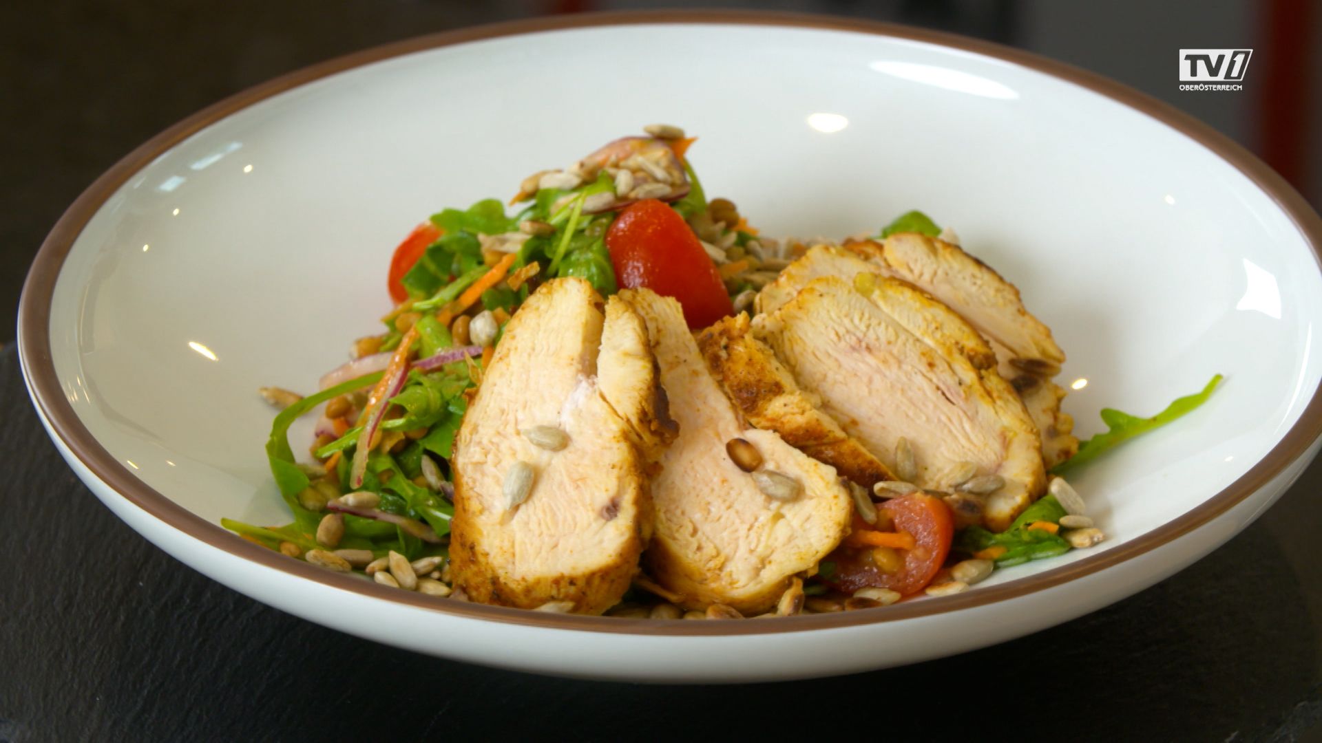Linsensalat mit Hühnerbrust