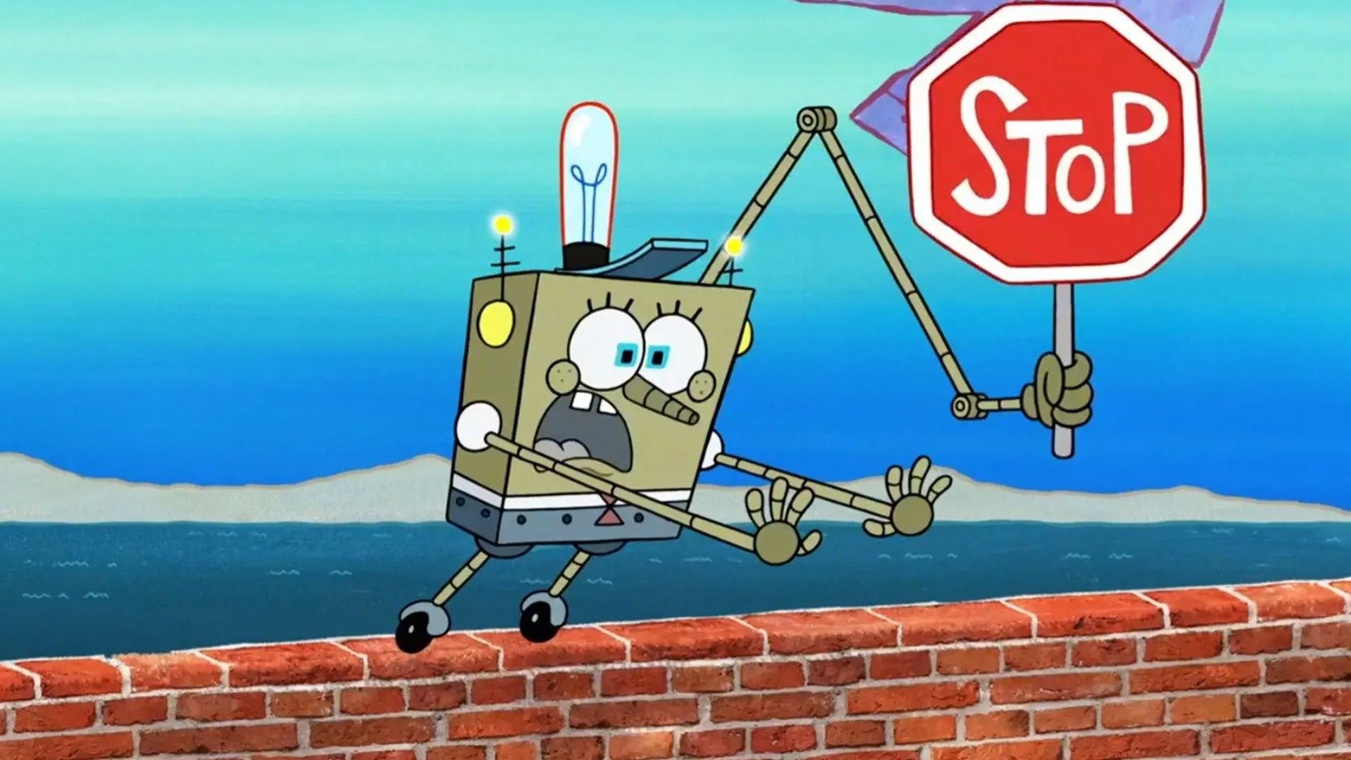 Willkommen in Binär-Bottom / SpongeBot Kabelkopf / Sandroid