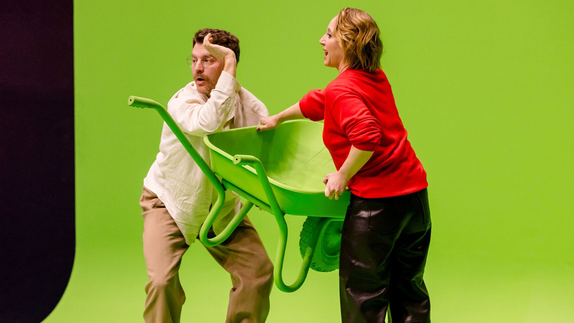 Greenscreen-Schmuggeln mit Friedrich Mücke und Anna Maria Mühe