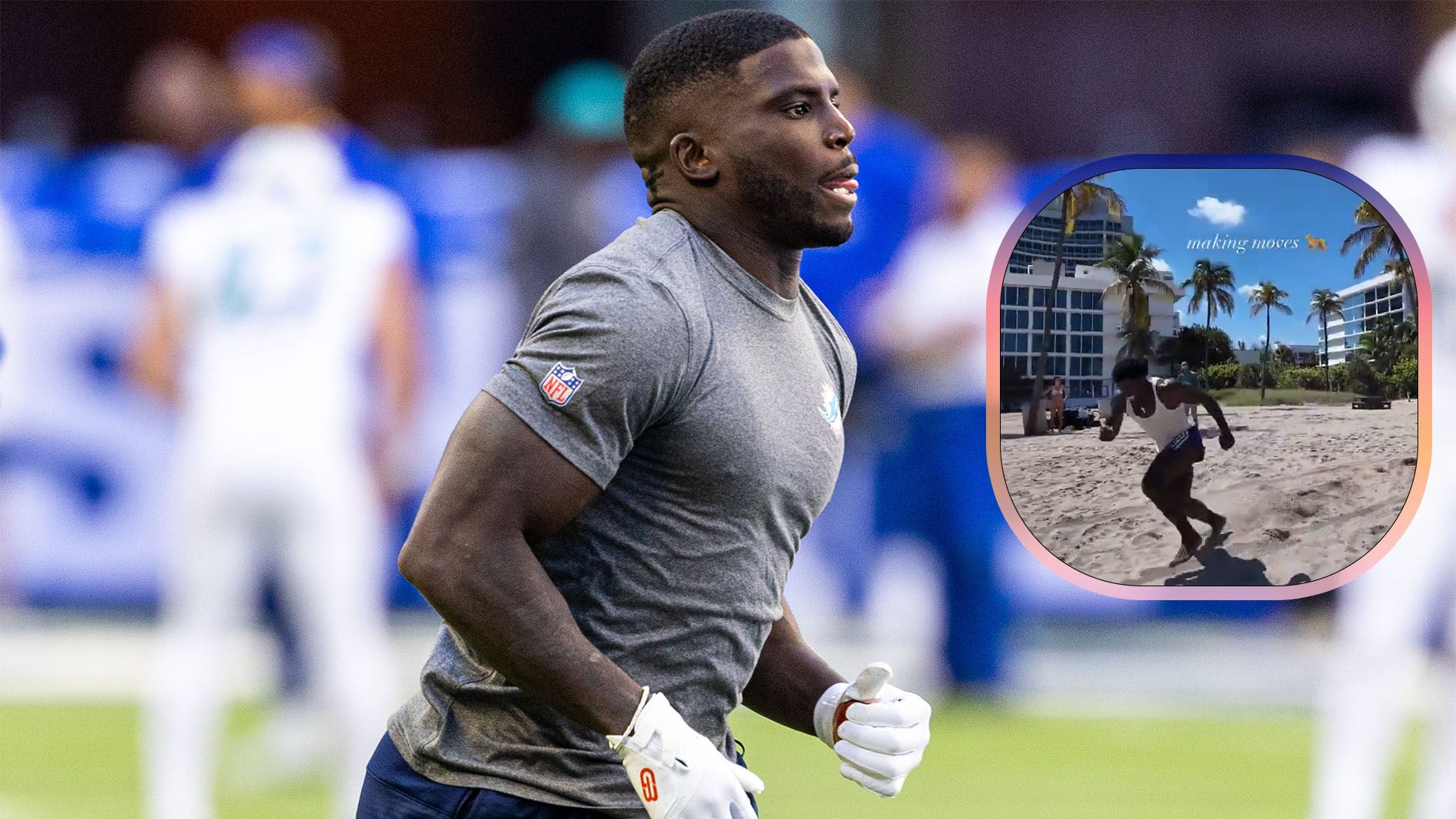 NFL: Wieder in Form - Hill hält sich am Strand von Miami fit